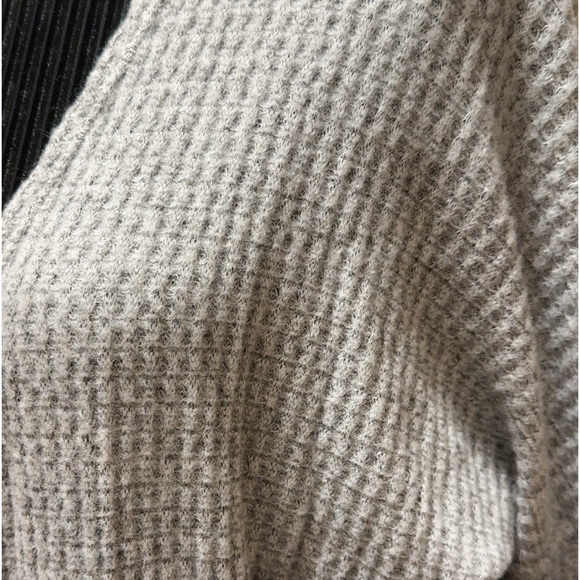 Waffle knit heather gray cardigan - Picture 4 of 4